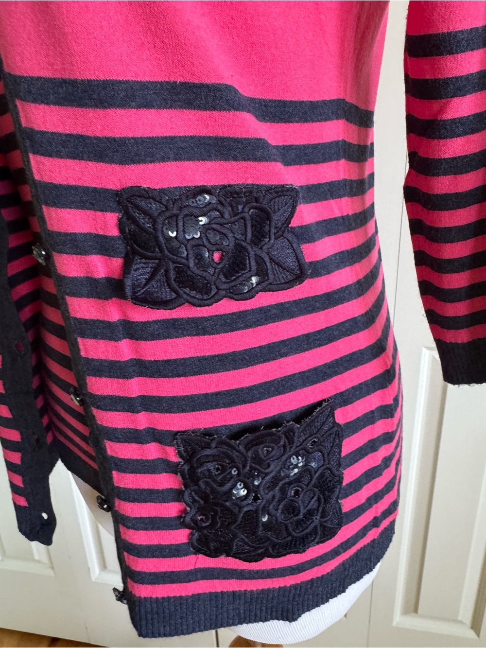 VDP Collection Denim Skirt/Knit Cardigan Set 6/42 ITALY - Picture 9 of 16